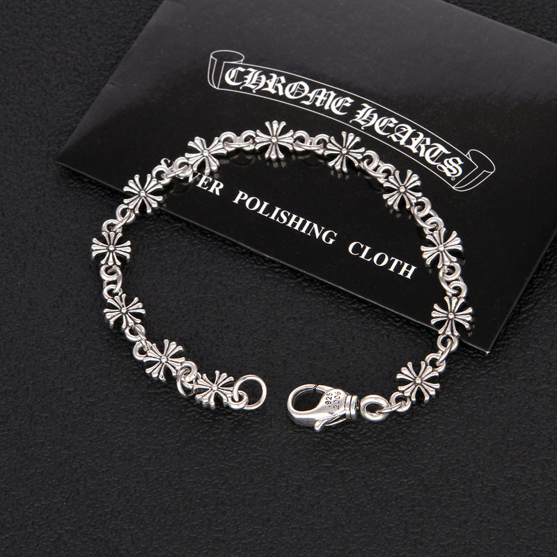 Chrome Hearts Silver Tiny E Bracelet 001 – CH-Jewelry