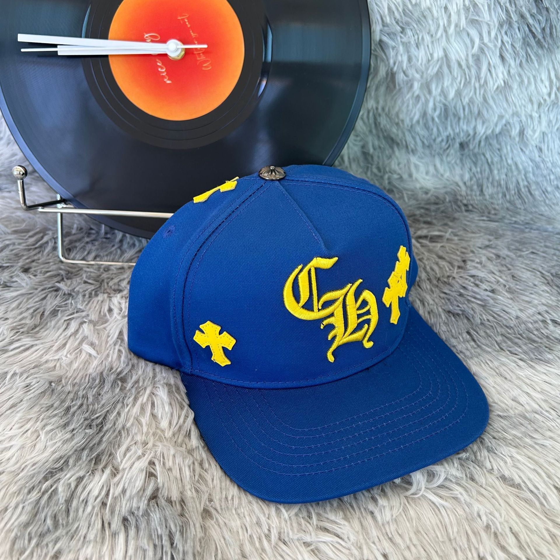 Chrome Hearts black and White Baseball Cap Hat New Authentic