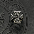 ERD Men's Distressed-Finish Cross Ring