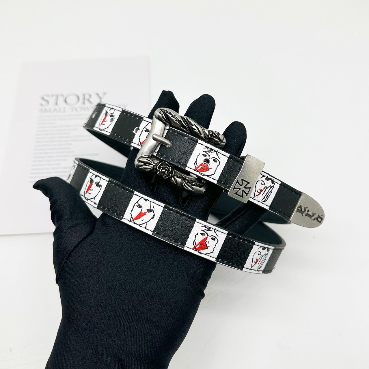 ERD Hand-Drawn Checkerboard Black & White Belt