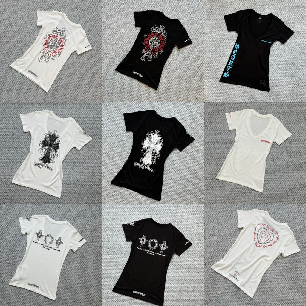 Chrome Hearts New V Nceck Women T-shirts