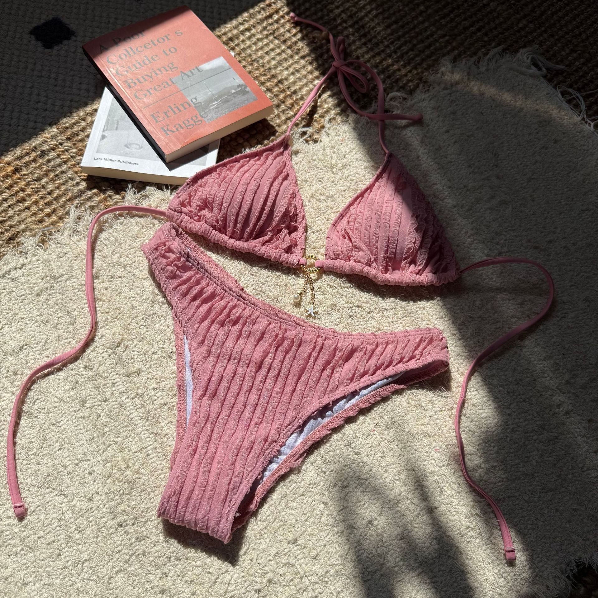 Drawstring Straps Swimsuit Bikini