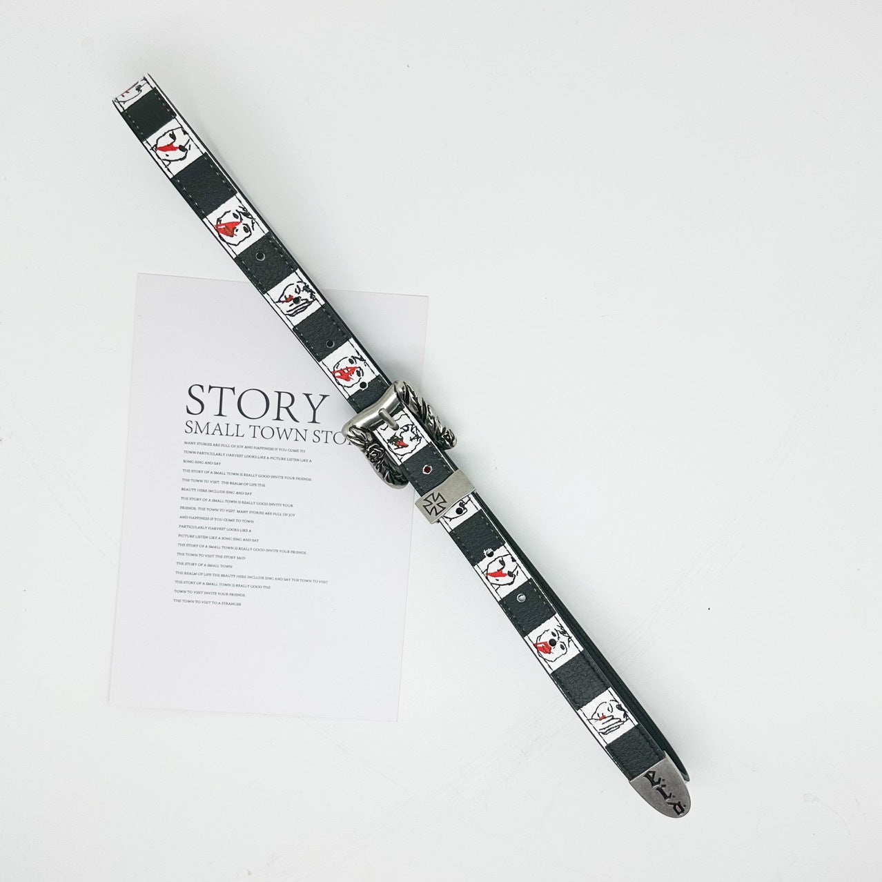 ERD Hand-Drawn Checkerboard Black & White Belt