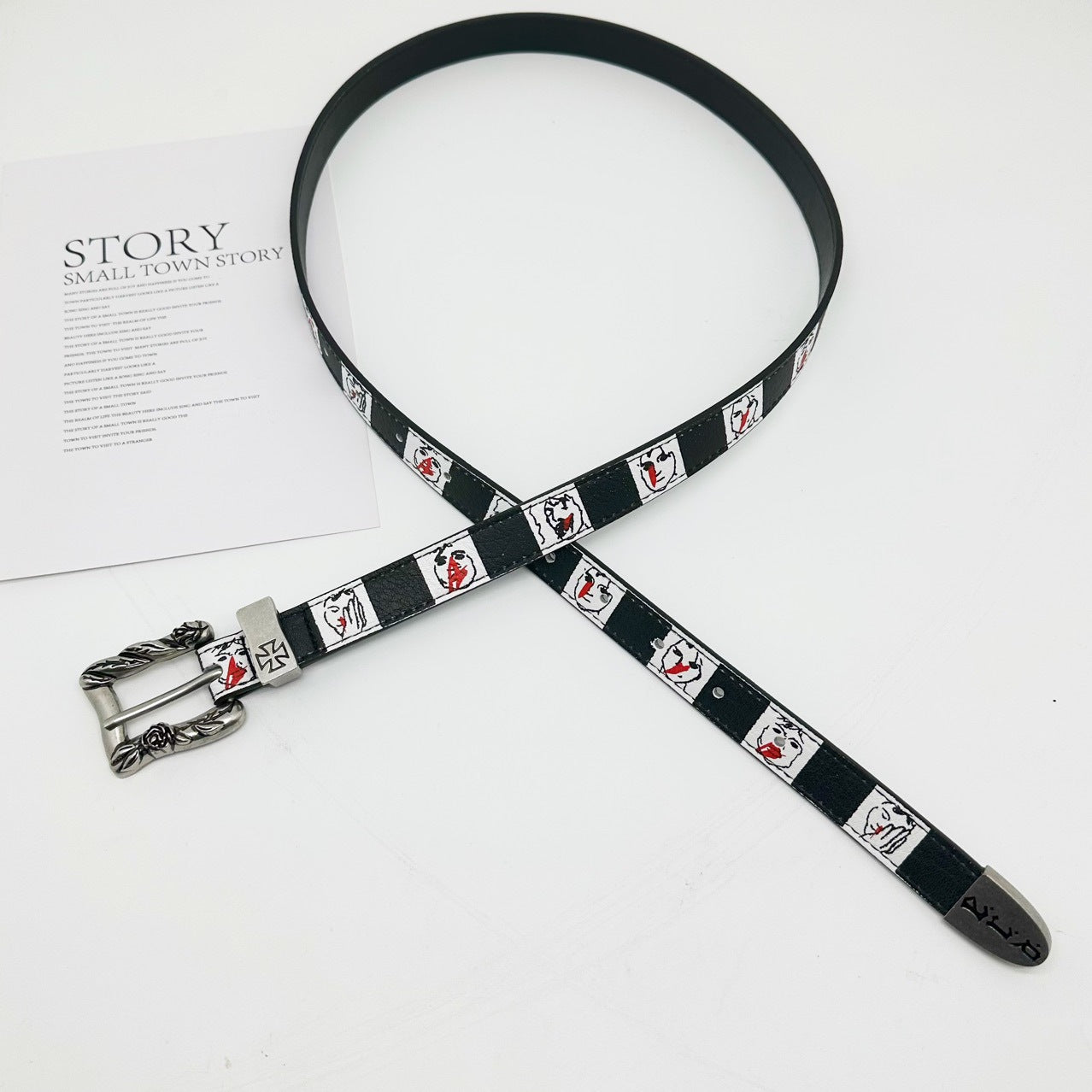 ERD Hand-Drawn Checkerboard Black & White Belt