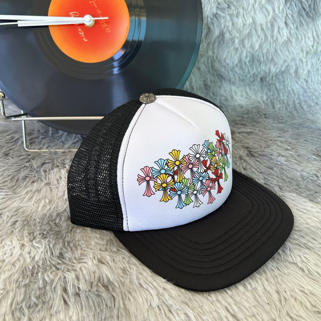 Chrome Hearts black and White Baseball Cap Hat New Authentic