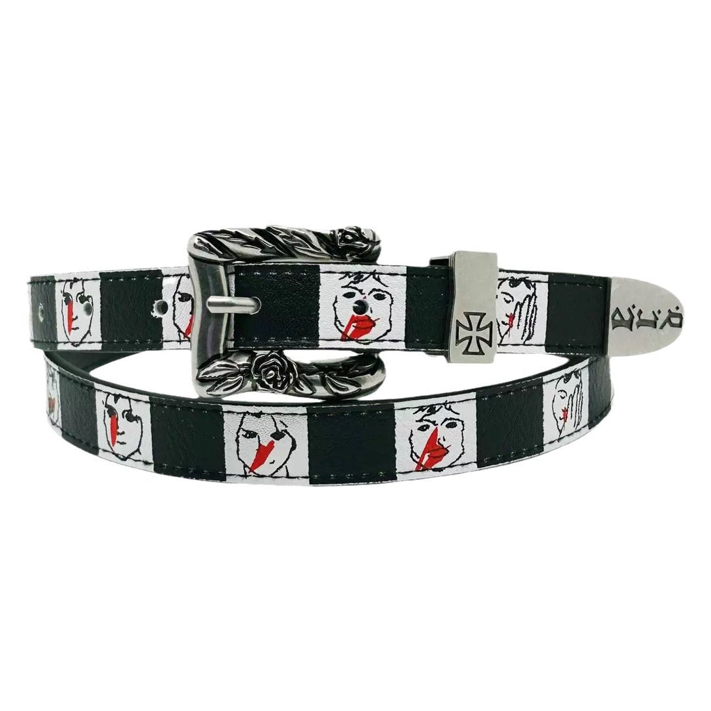 ERD Hand-Drawn Checkerboard Black & White Belt