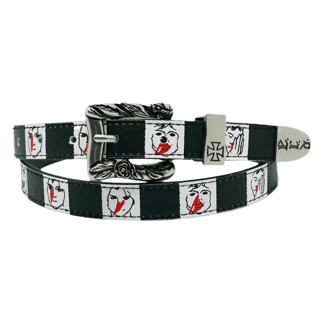 ERD Hand-Drawn Checkerboard Black & White Belt