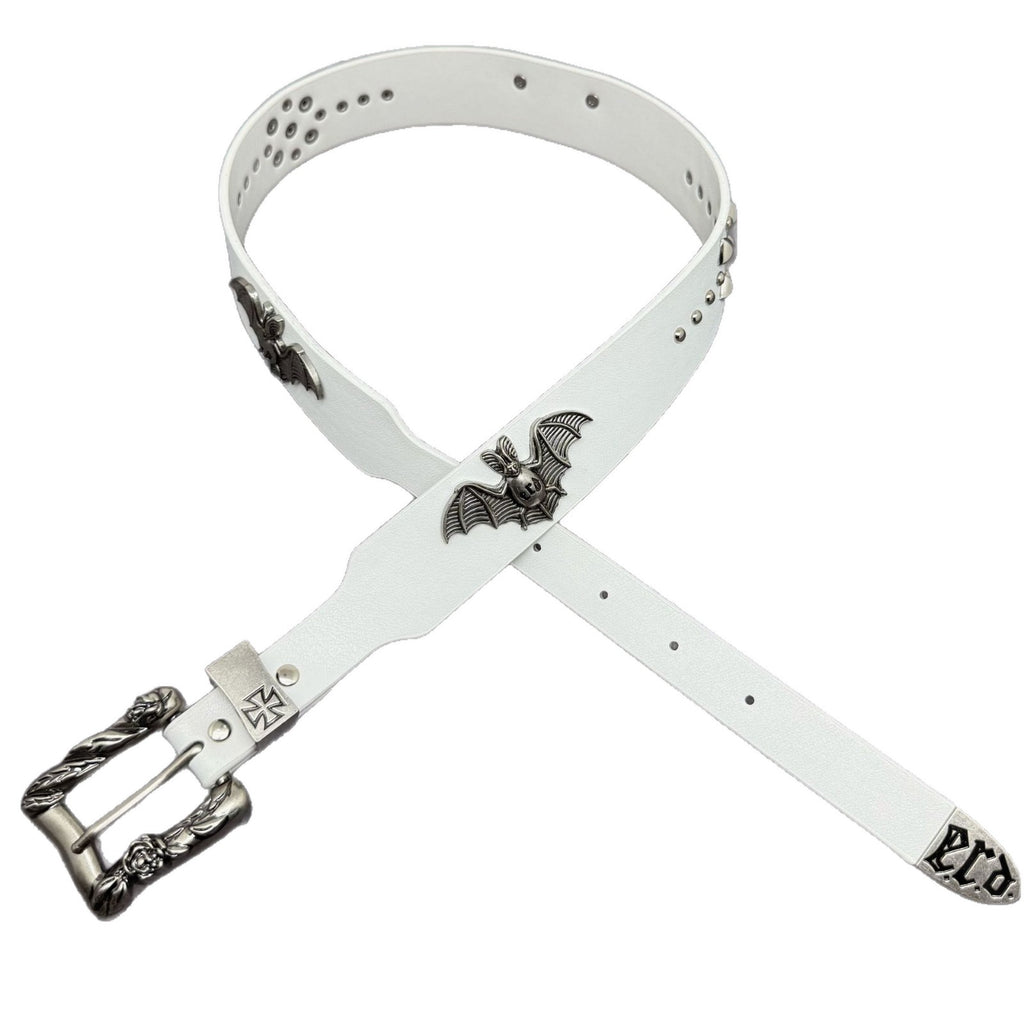 ERD Bat & Cross Punk Rivet Belt