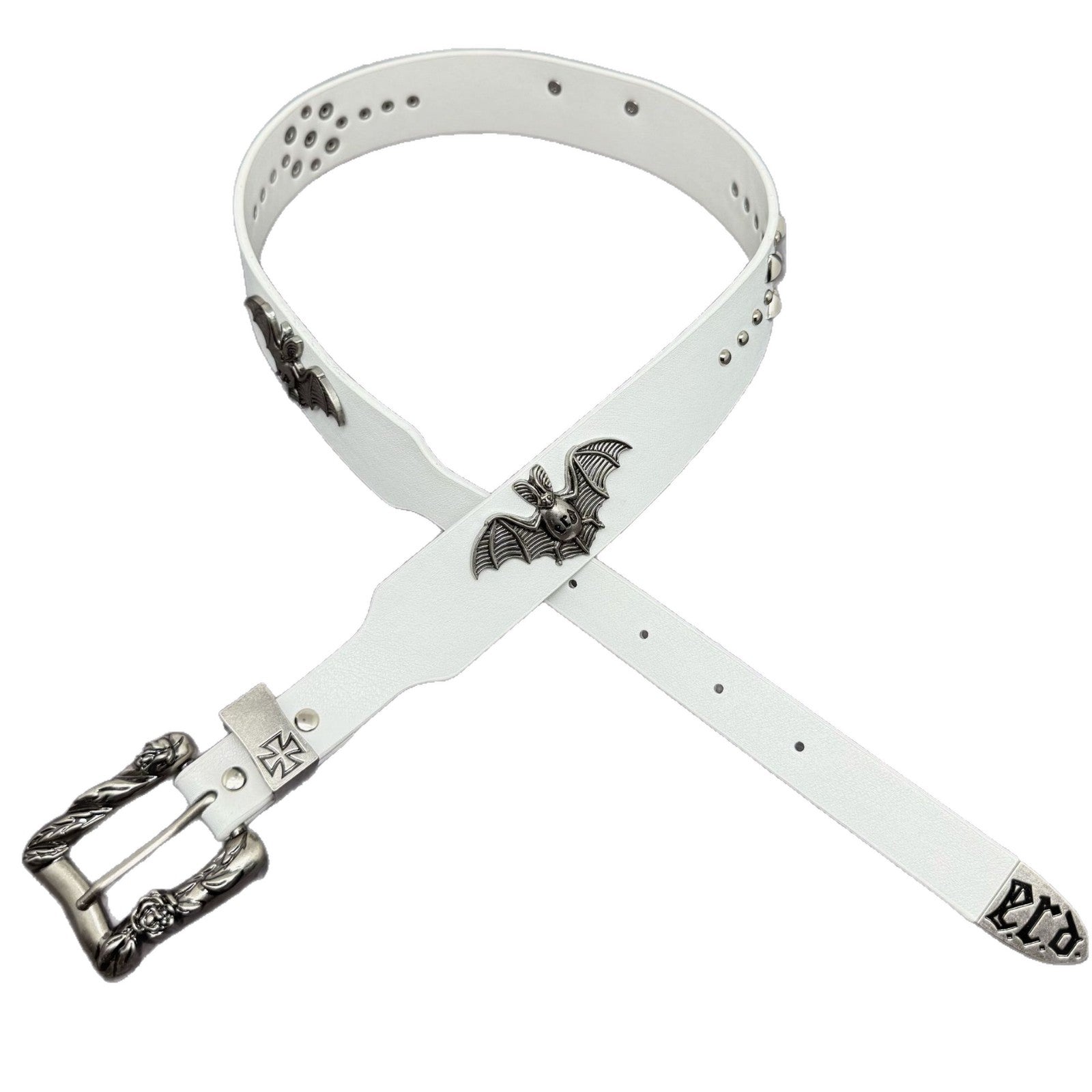 ERD Bat & Cross Punk Rivet Belt