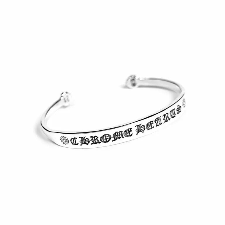 Chrome Hearts Plus Logo Flat Cuff bracelet
