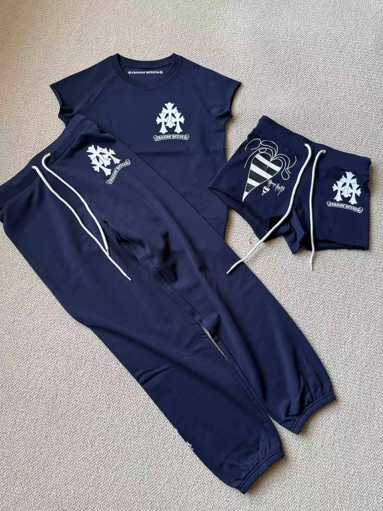 Chrome Hearts Zebra Pattern Love Set for Women