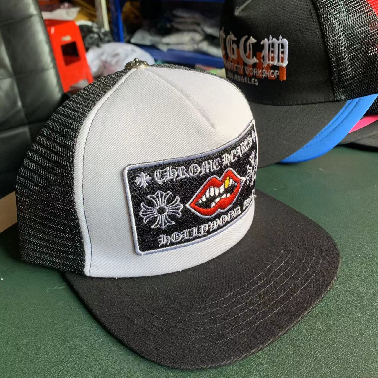 Chrome Hearts black and White Baseball Cap Hat New Authentic