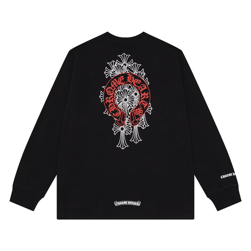 Chrome Hearts Style Cross Logo Cotton Sweatshirt 0214