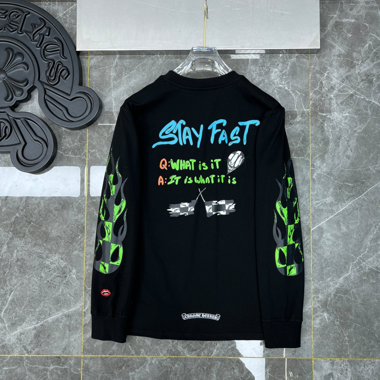 Chrome Hearts Style Cross Logo Cotton Sweatshirt 0214