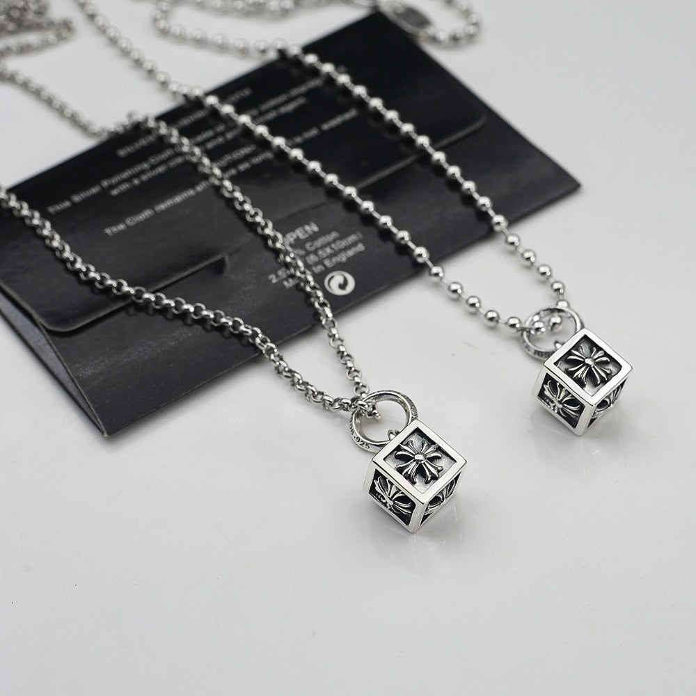 Chrome Hearts hip-hop punk dice pendant necklace