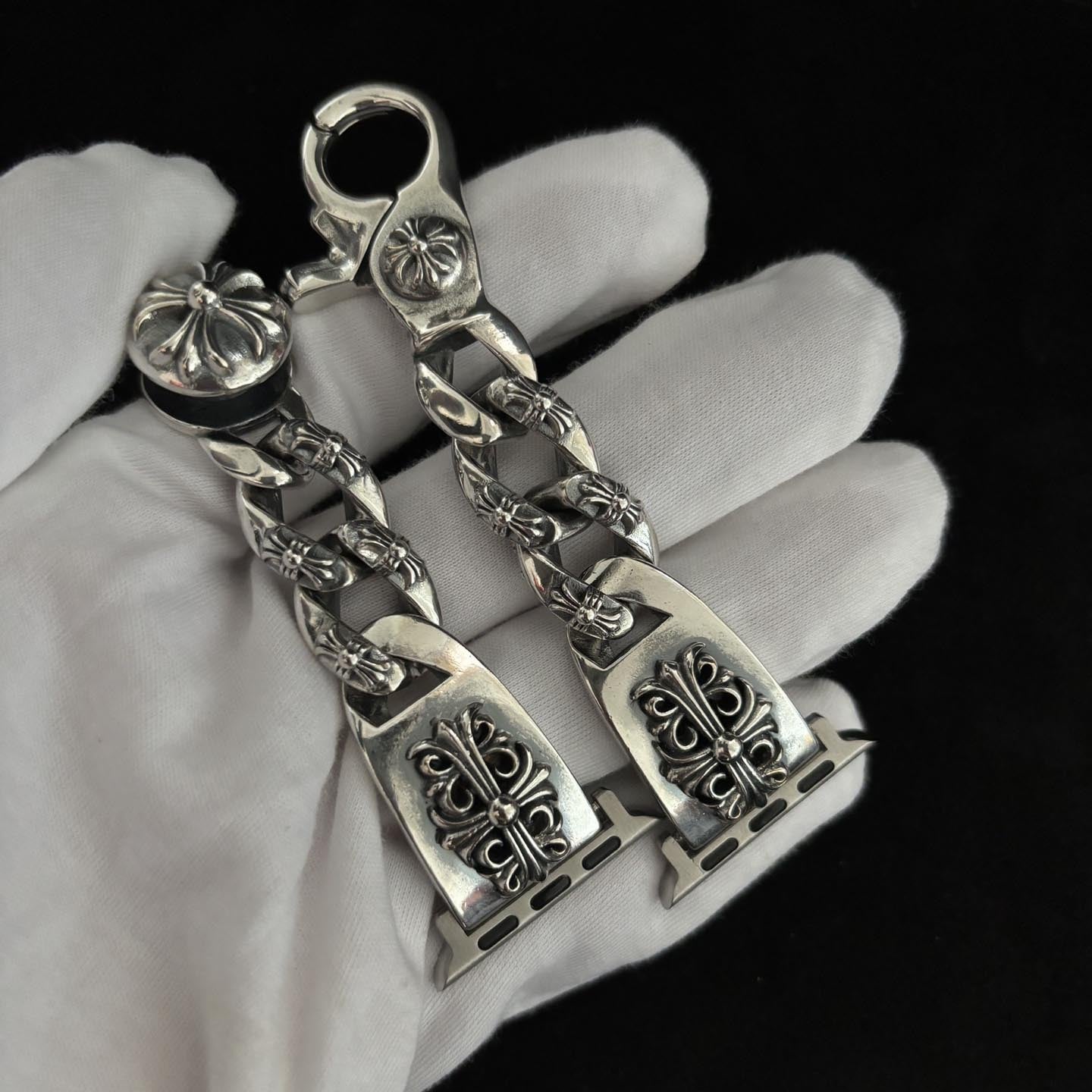 Chrome Hearts Crusader flower lobster clasp watch strap