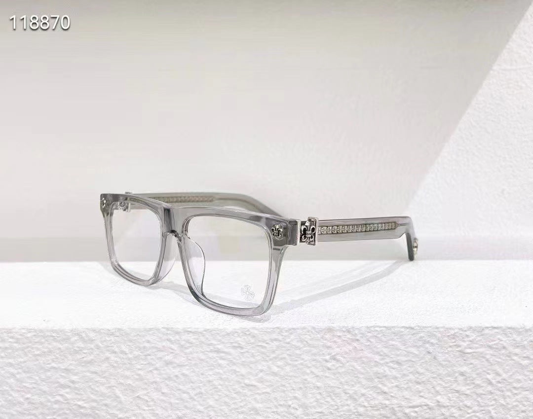 Chrome Hearts finely carved temples, large frame glasses
