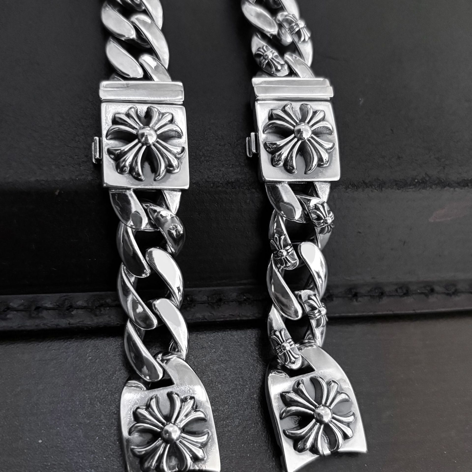 Chrome Hearts cross half flower watch strap