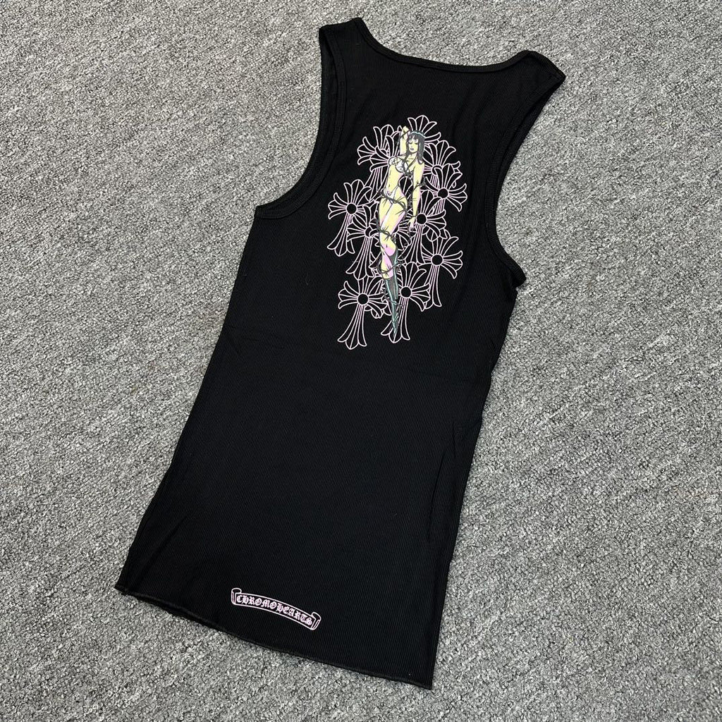 Chrome Hearts deadly doll T-type actress printed vest dress Tank Tops