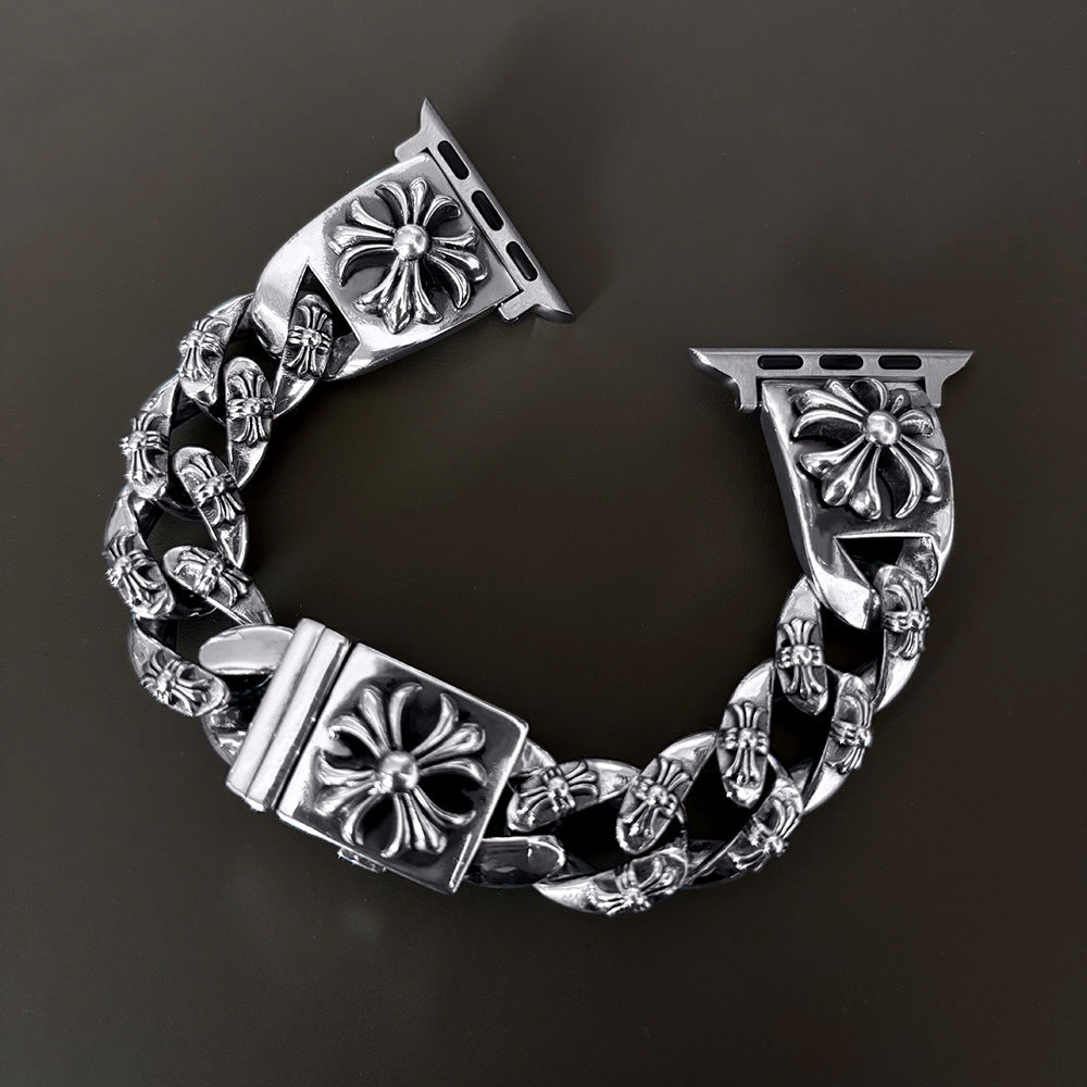 Chrome Hearts cross flower watch strap