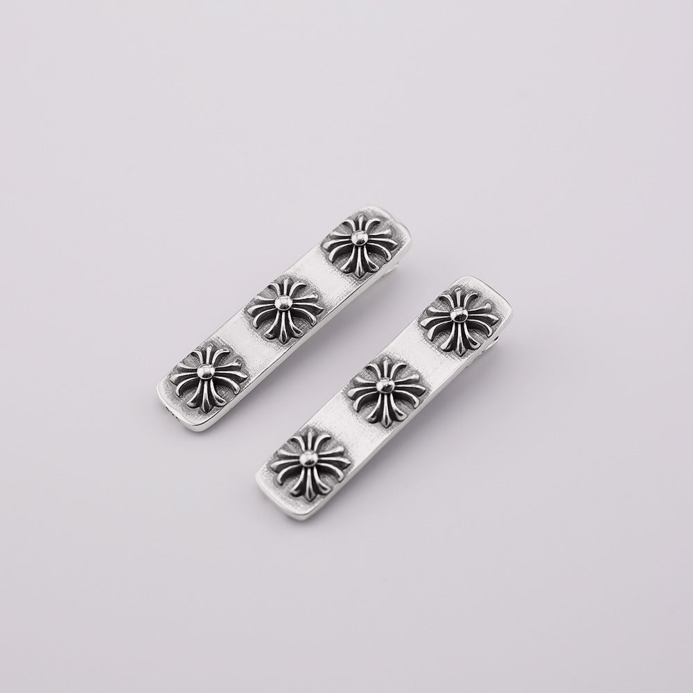 Chrome Hearts retro cross flower hairpin