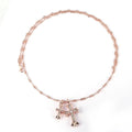 Chrome Hearts double cross diamond Bamboo Necklace