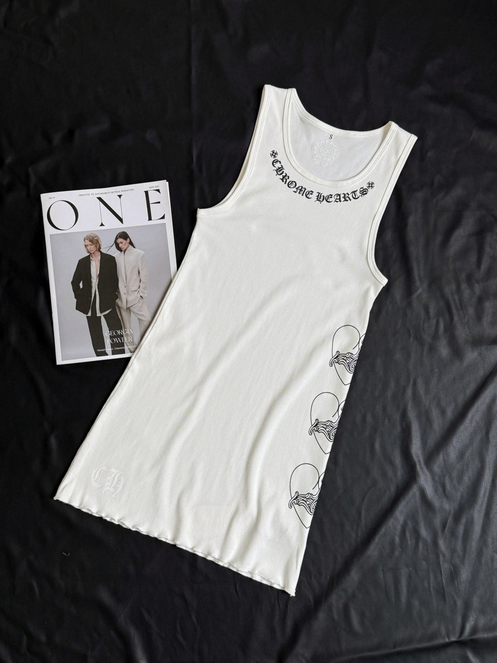 Chrome Hearts Heart Vine Print Elastic Slim Vest