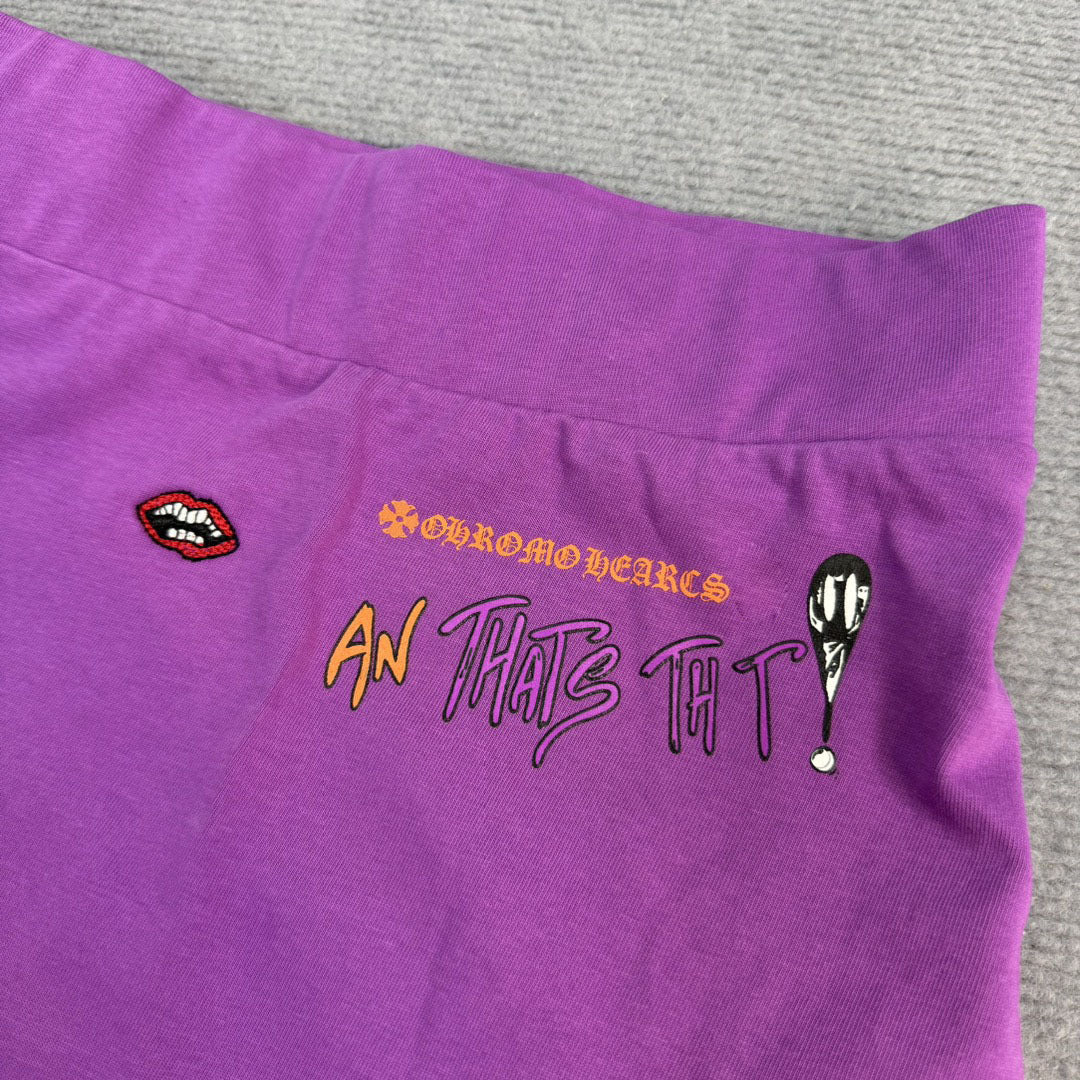 Chrome Hearts Matty boy graffiti print purple skirt