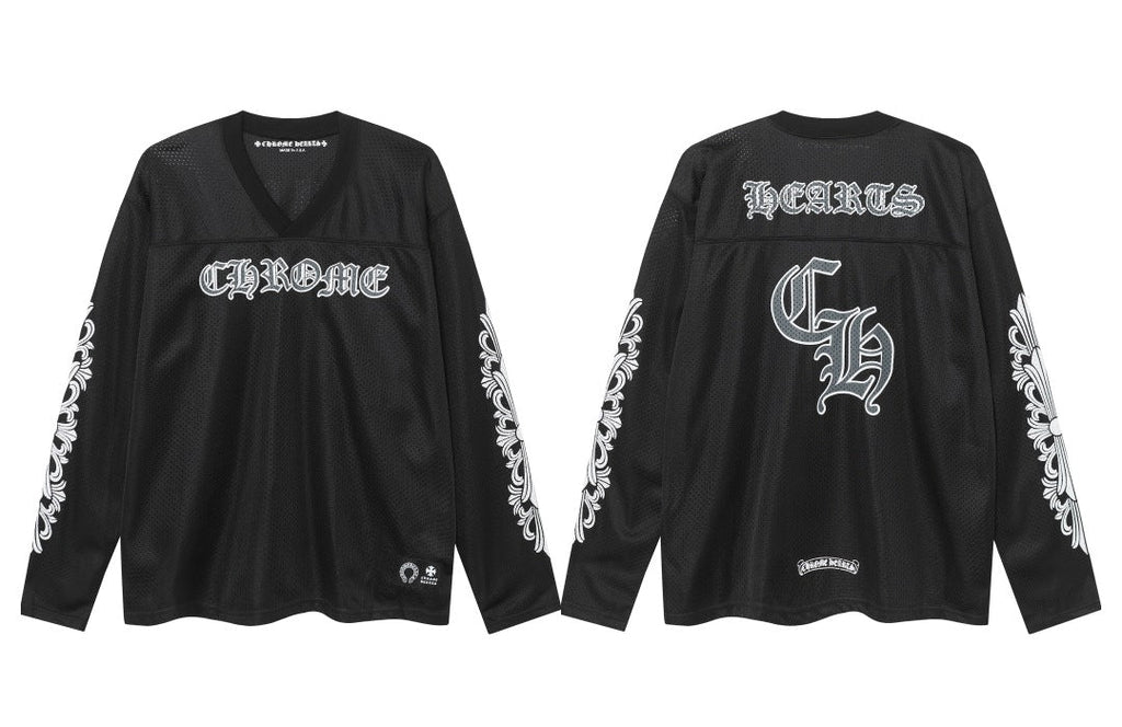 Chrome Hearts flower arm ice hockey suit casual T-shirt suit