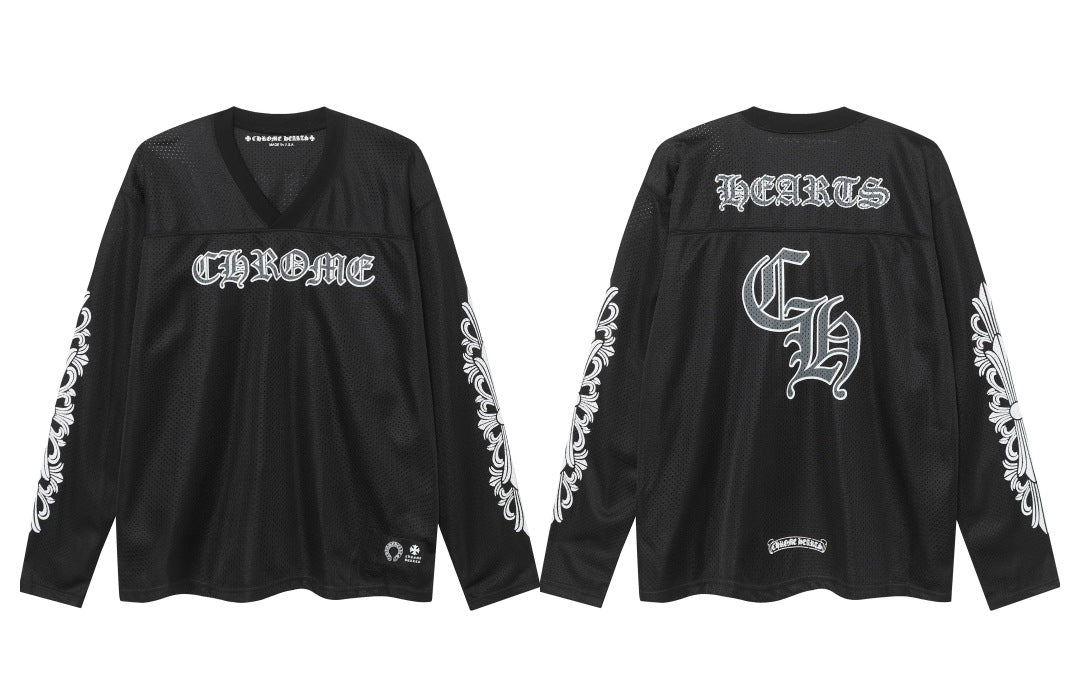 Chrome Hearts flower arm ice hockey suit casual T-shirt suit