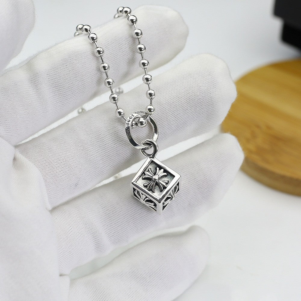Chrome Hearts hip-hop punk dice pendant necklace