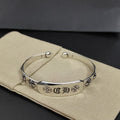 Chrome Hearts adjustable cross open bracelet