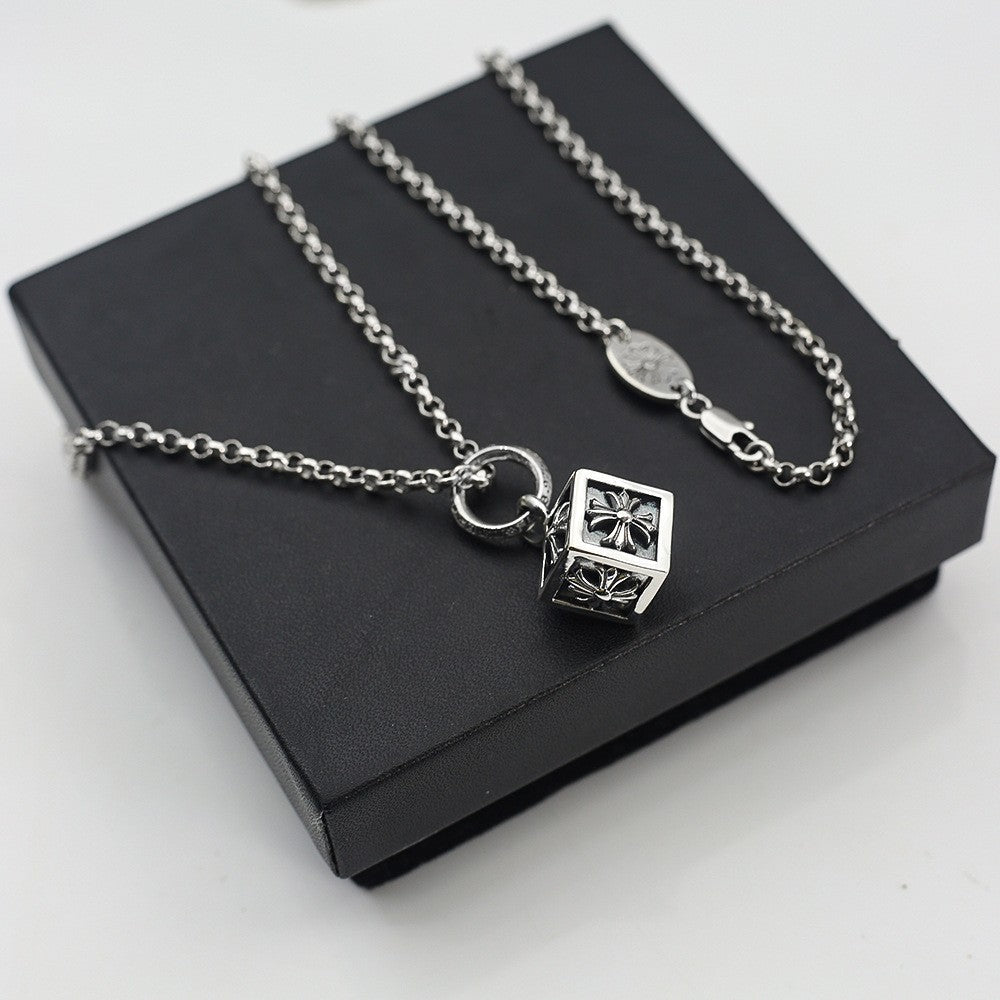 Chrome Hearts hip-hop punk dice pendant necklace