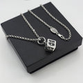 Chrome Hearts hip-hop punk dice pendant necklace