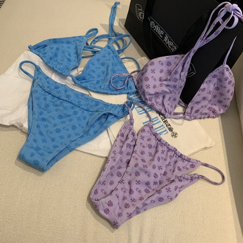 Chrome Heart Sexy Two-Piece Vacation Swimwear Bikini