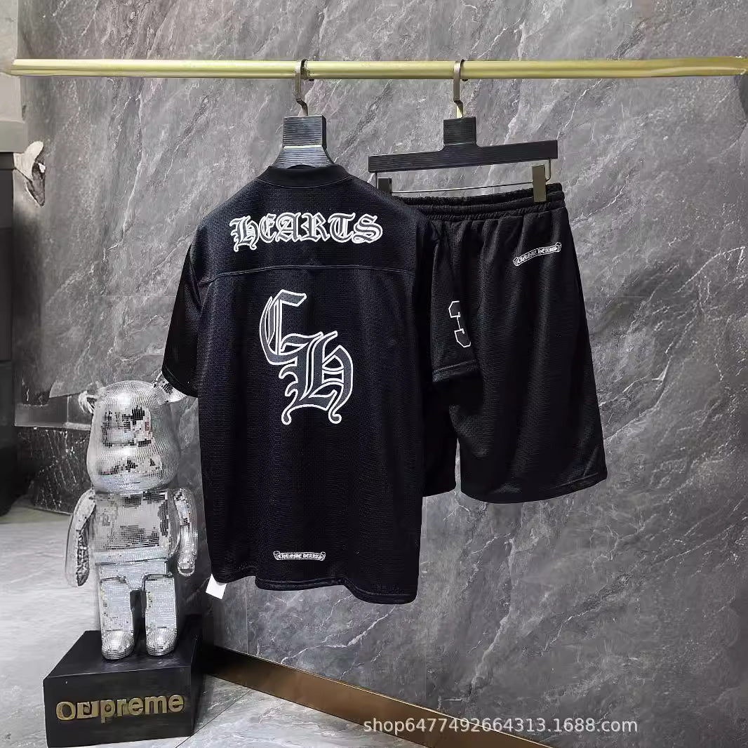 Chrome Hearts flower arm ice hockey suit casual T-shirt suit
