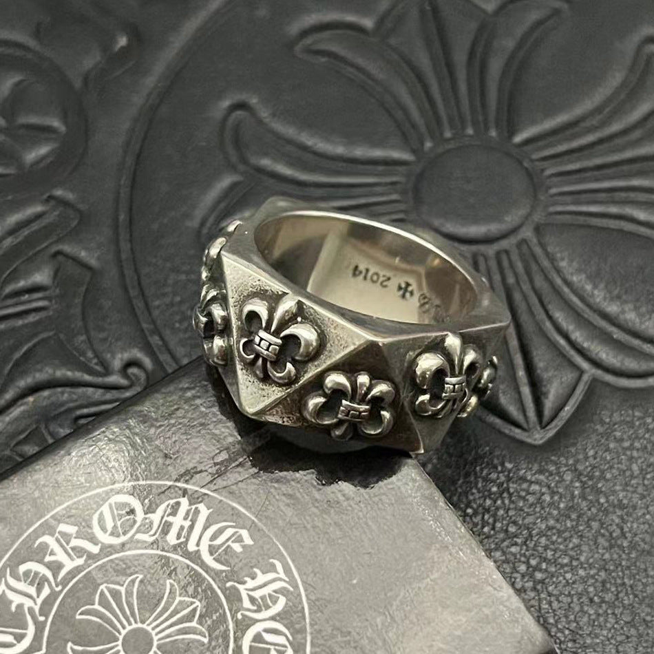 chrome hearts 925 silver retro ring