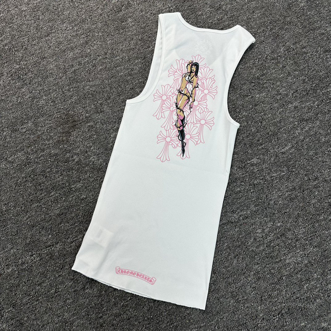 Chrome Hearts deadly doll T-type actress printed vest dress Tank Tops