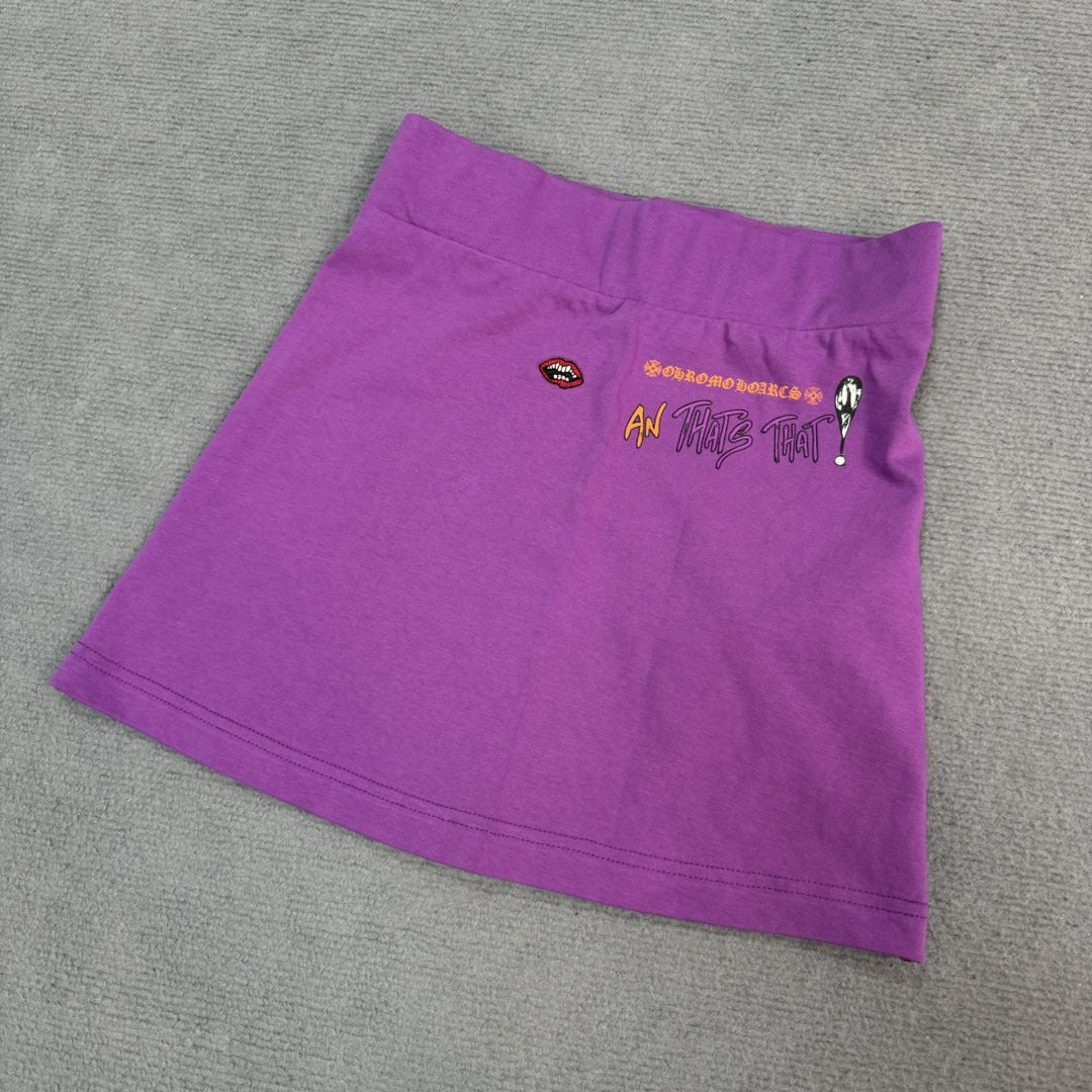 Chrome Hearts Matty boy graffiti print purple skirt