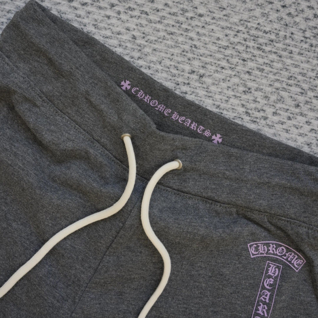 chrome hearts American gray shorts casual hot shorts for women