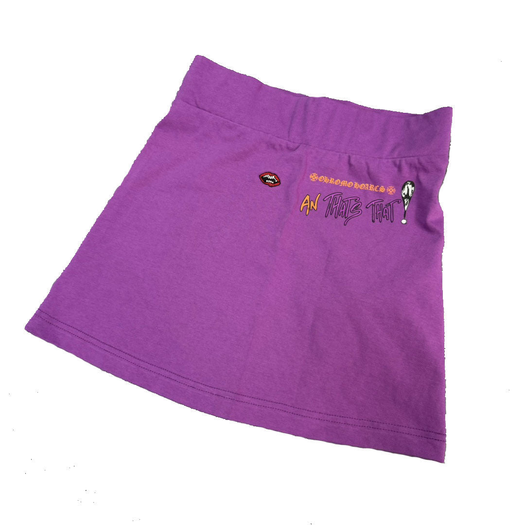 Chrome Hearts Matty boy graffiti print purple skirt