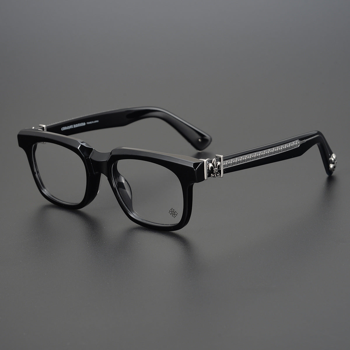 Chrome Hearts finely carved temples, large frame glasses