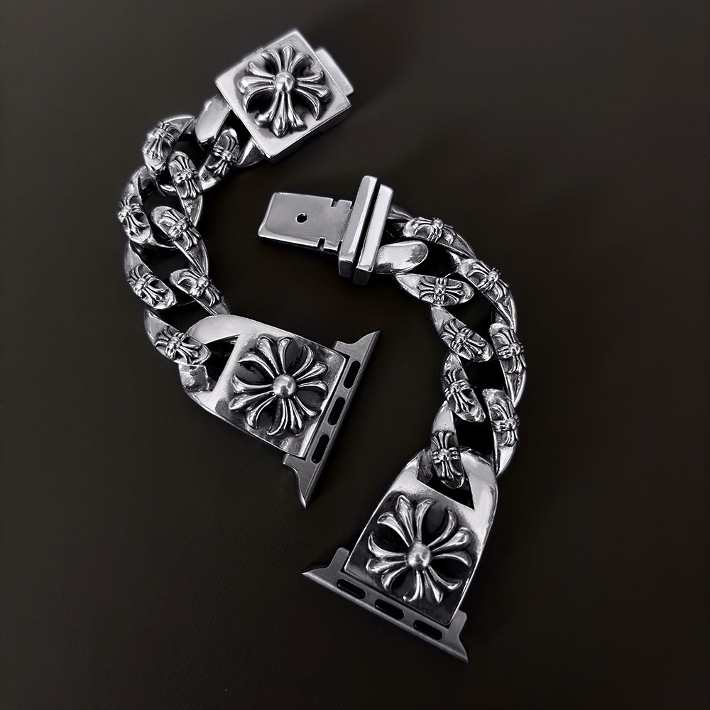 Chrome Hearts cross flower watch strap