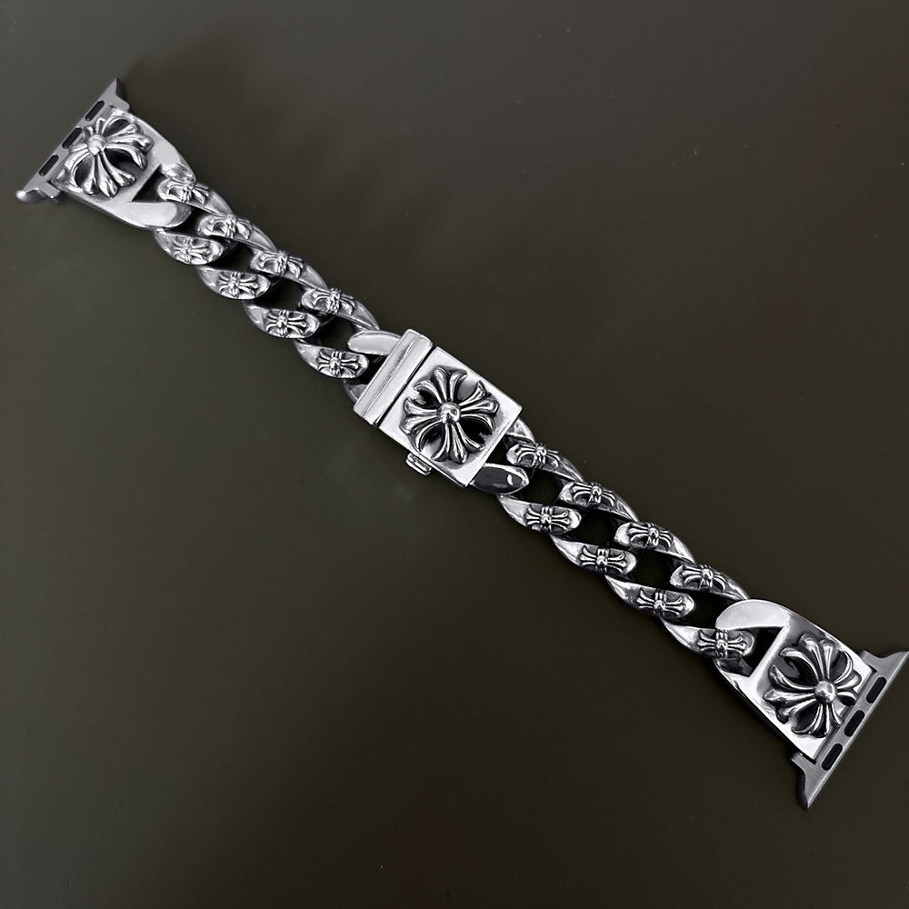 Chrome Hearts cross flower watch strap
