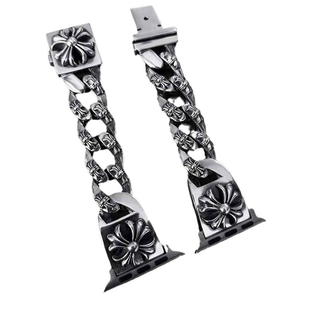 Chrome Hearts cross flower watch strap