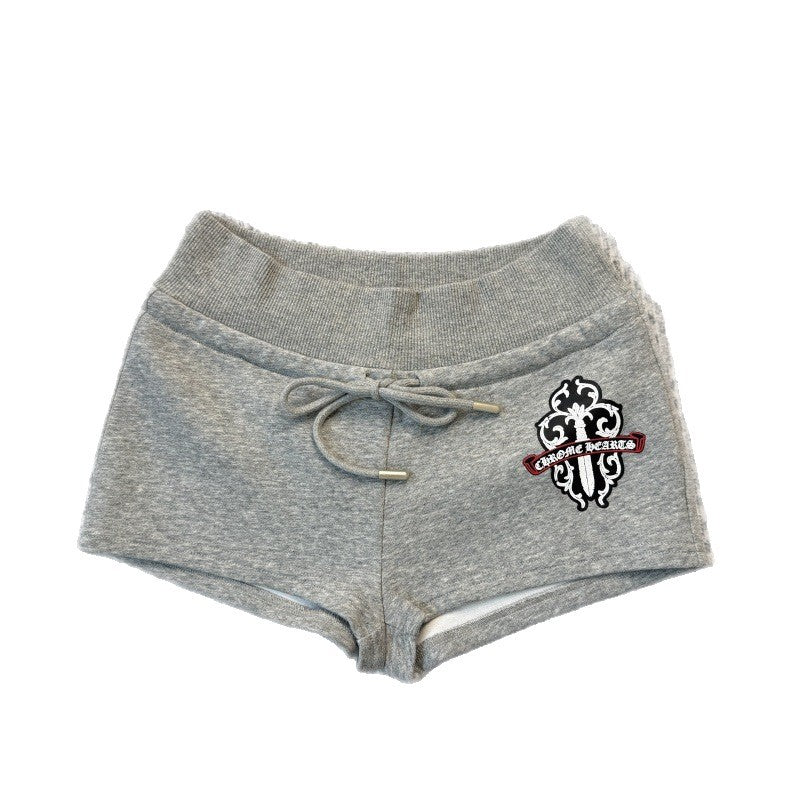 Chrome Hearts Sword gray shorts for women