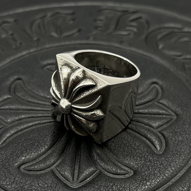 chrome hearts 925 silver retro ring
