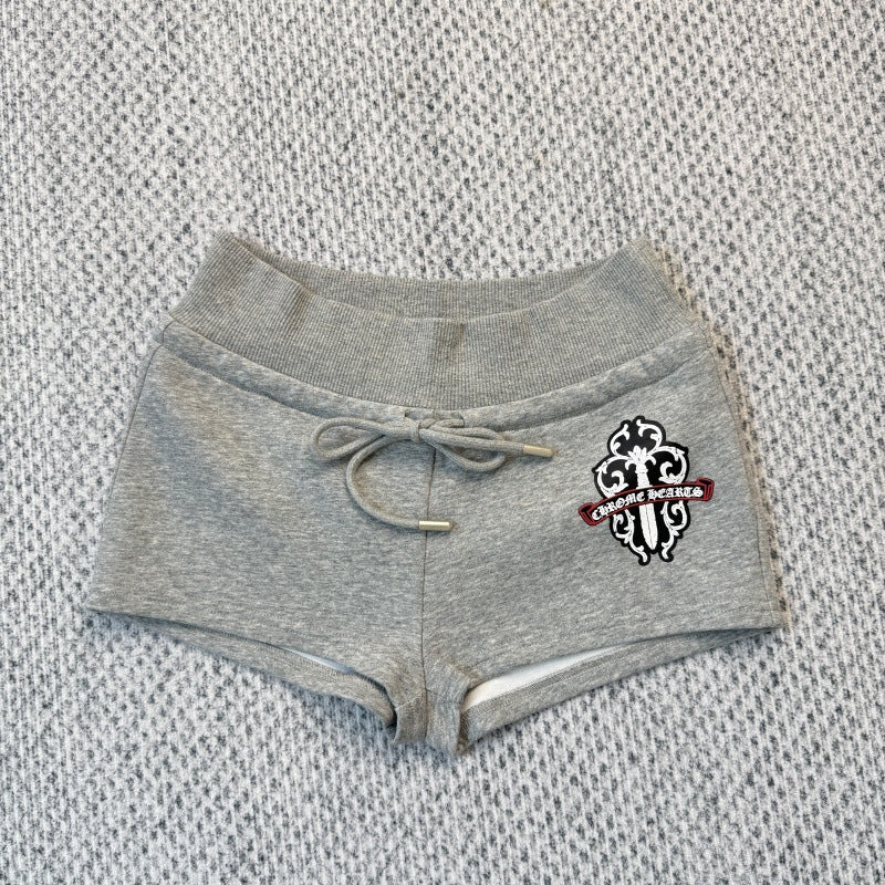 Chrome Hearts Sword gray shorts for women