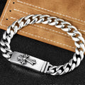 Chrome Hearts Cross Motif Curb Chain Bracelet