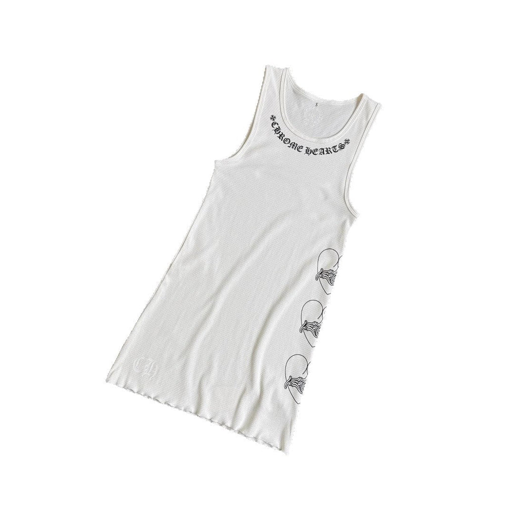 Chrome Hearts Heart Vine Print Elastic Slim Vest